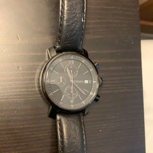 Black fossil watch. Gently used